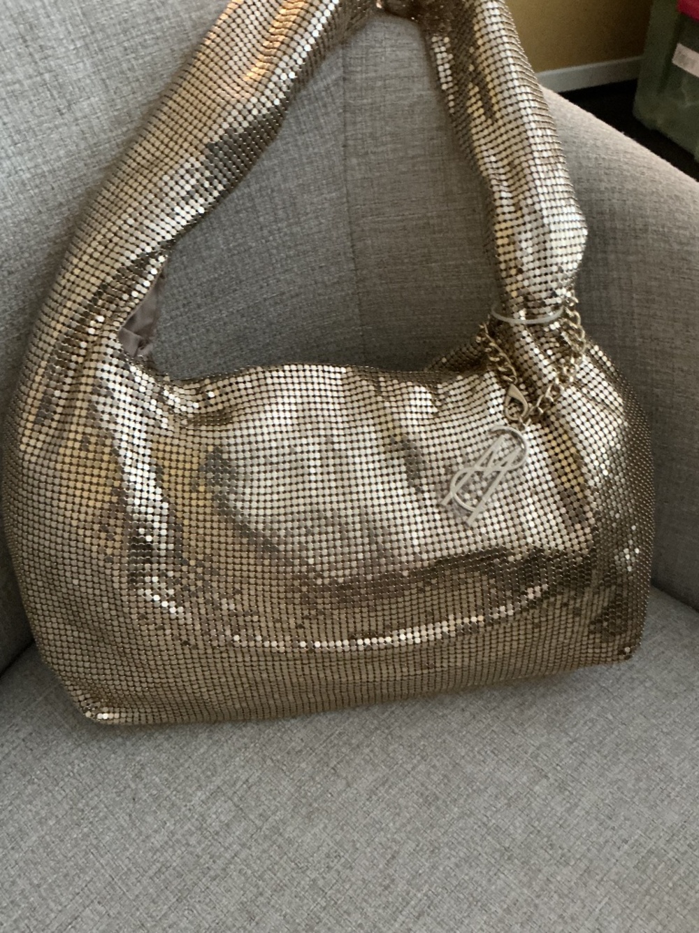 NWT Steve Madden Gold Mesh Shoulder Bag